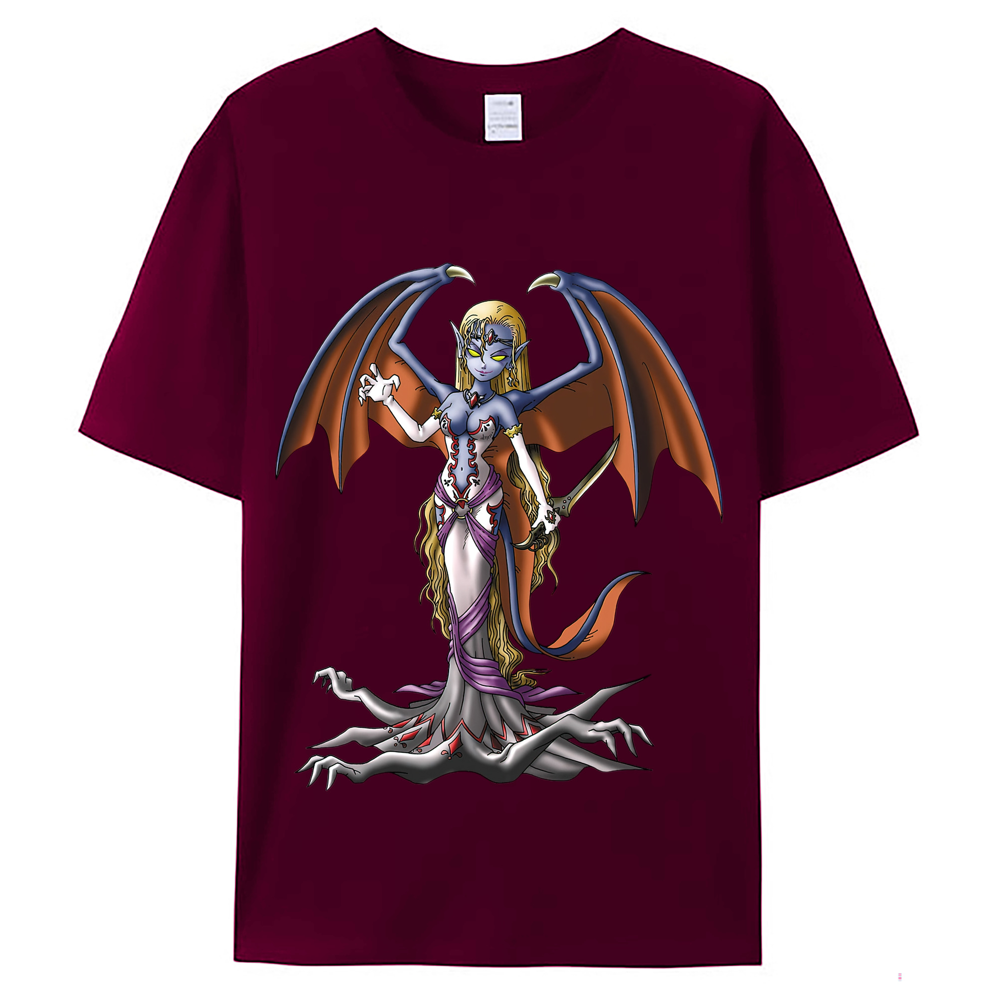 （画像用） ドラゴンクエスト Doragon Kuesuto Dragon Quest レディースカジュアルプリントTシャツ（綿100％）